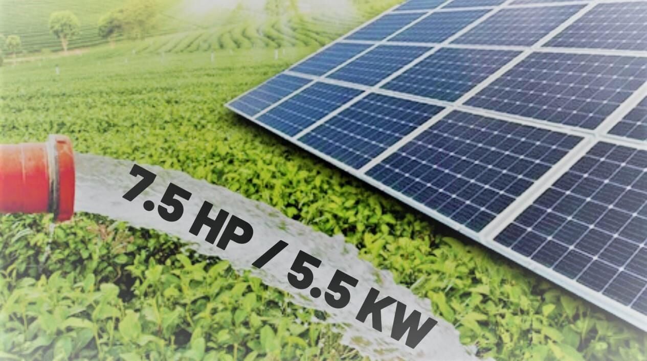 Tarımsal Sulama Paketi 7.5 HP/5.5 KW 30 Adet 325 Watt Güneş Paneli 7.5 kW İnverter