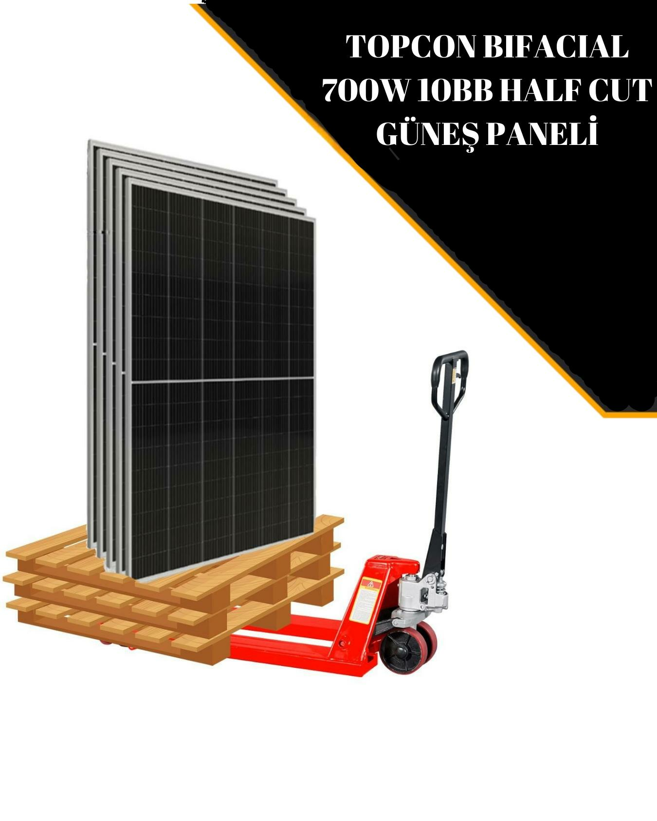 TOPCON BIFACIAL 700W 10BB HALF CUT GÜNEŞ PANELİ