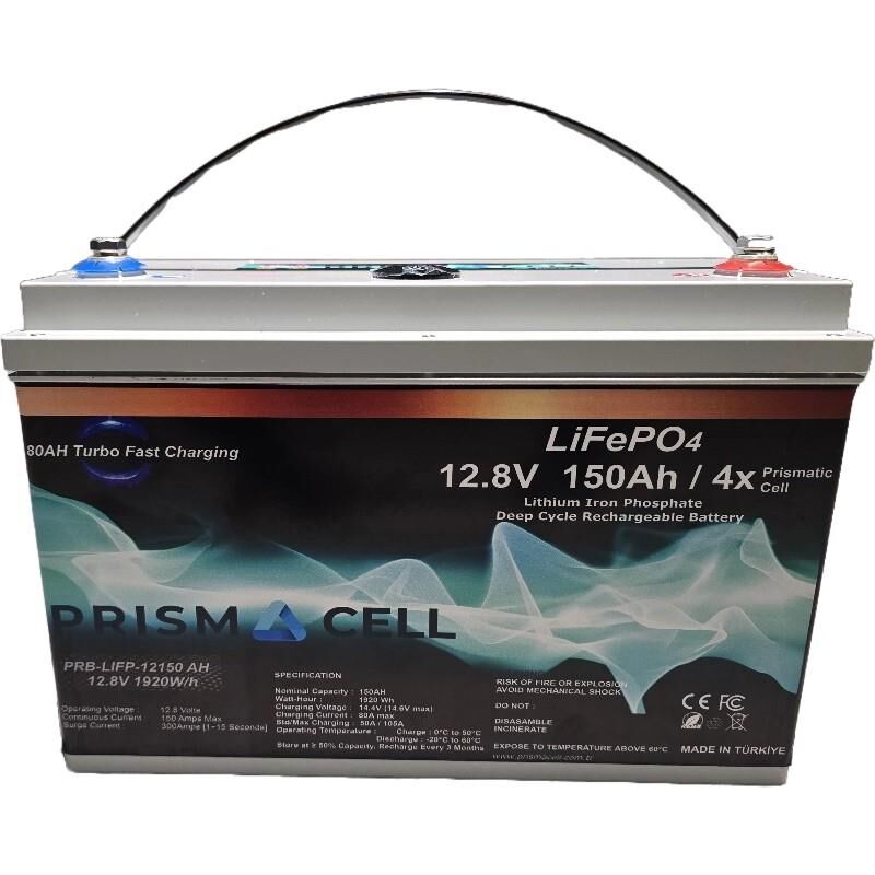 Lifepo4 akü 150ah 12.8 volt TURBO FAST CHARGING karavan, marin, solar yaşam aküsü
