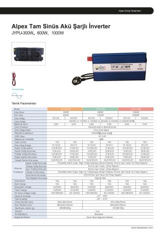 500 Watt 12 Volt Ups (Şebeke Şarjlı) Tam Sinüs İnverter