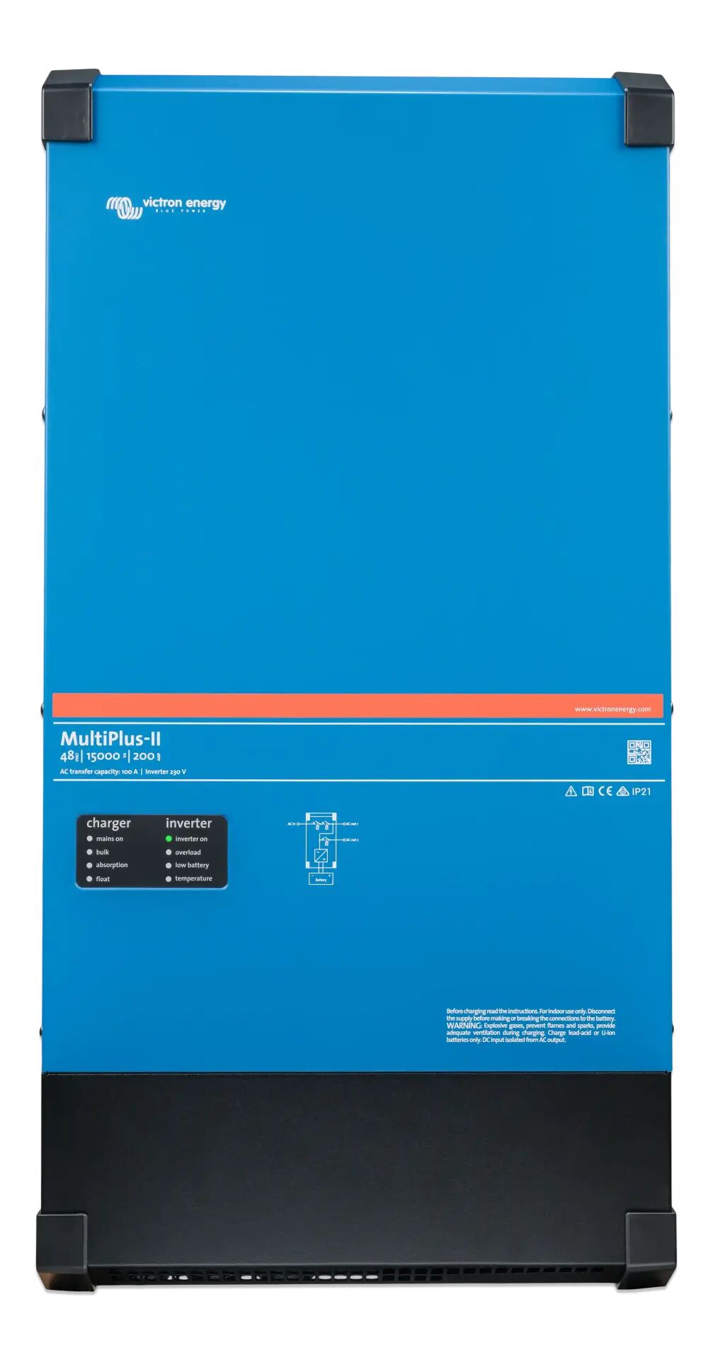 Victron İnvertör/Şarj Cihazı MultiPlus-II 48/15000/200-100 Inverter/Charger (PMP483150000)