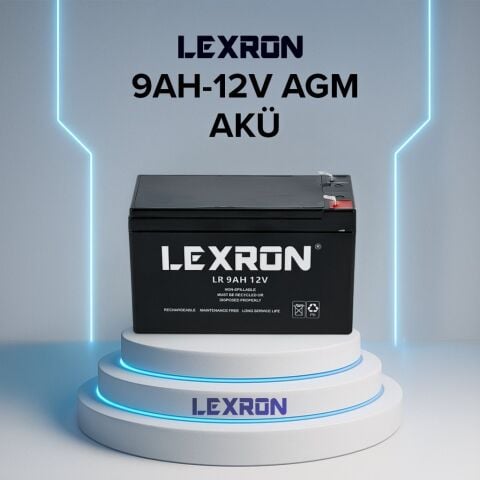 Lexron 12 volt 9 amper kuru tip akü