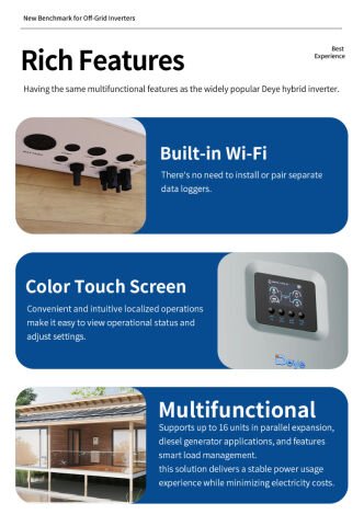 DEYE 6KW Tam Sinüs Akıllı Off-Grid 48V (IP65)