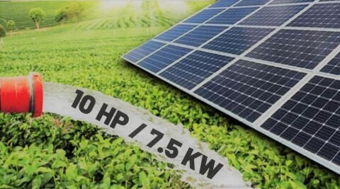 Tarımsal Sulama Paketi 10 HP/7.5 KW 22 Adet 550 Watt Güneş Paneli 11 KW Sürücü İnverter
