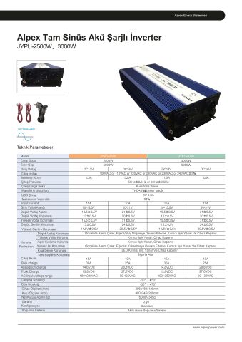 3000 Watt 24 Volt Ups (Şebeke Şarjlı) Tam Sinüs İnverter
