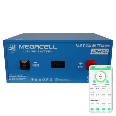 12.8V 300 Ah Lityum Demir Fosfat Akü Blueetooth