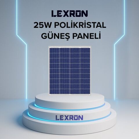 25W POLİKRİSTAL GÜNEŞ PANELİ