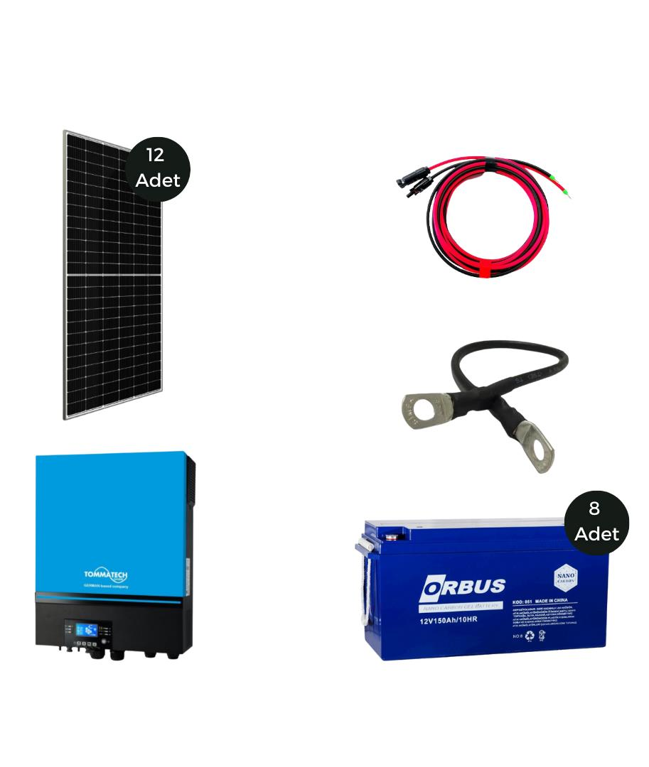 7.2 kW Solar Ev Paketi 7.2 kw İnverter