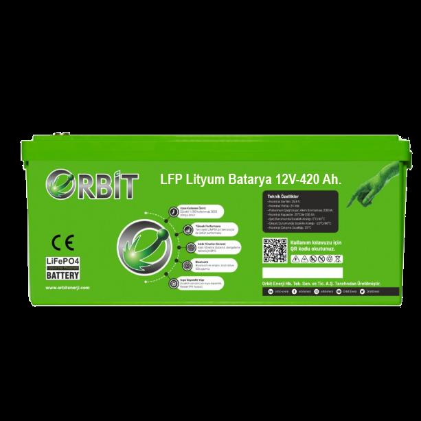 ORBİT 12V 420Ah LiFePO4 Marin Tip Lityum Akü VP Derin Döngü Tekne Karavan Solar Enerji Bataryası