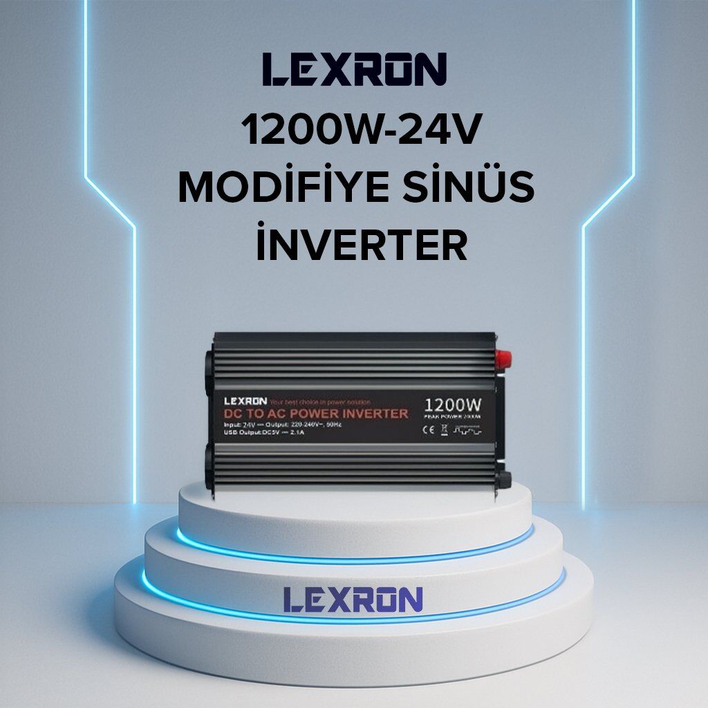 Lexron 1200W- MODİFİYE SİNÜS İNVERTER (24V)