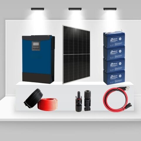 Bağ Evi ve Yayla İçin 3kW Monokristal Solar Enerji Paketi – Pratik Seri 3000