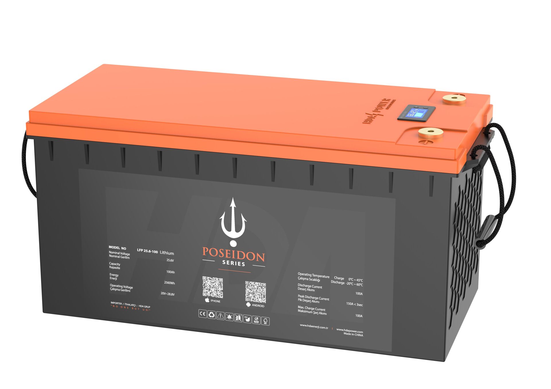 Poseidon 24 Volt 100 Ah Lityum Akü