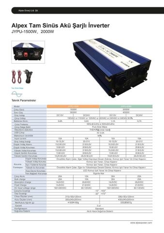2000 Watt 24 Volt Ups (Şebeke Şarjlı) Tam Sinüs İnverter