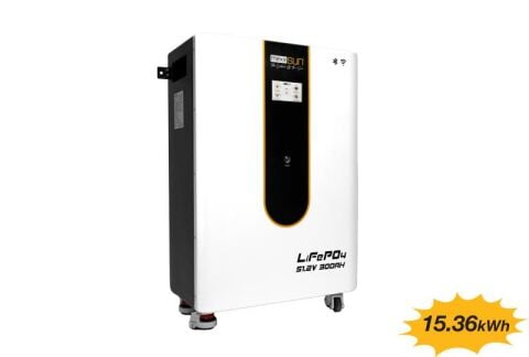 MEXXSUN 12kW Premium 48V Solar Paket Sistem | 51,2V 300Ah LiFePO4 Lityum Akü + ALFA 620W Bifacial Güneş Paneli + 6mm Kablo + Nakliye