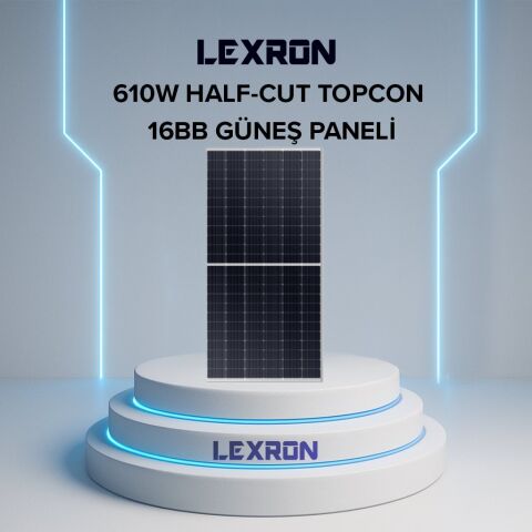 610W HALF-CUT TOPCON 16BB GÜNEŞ PANELİ