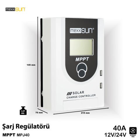 Mexxsun 40 a mppt şarj kontrol cihazı