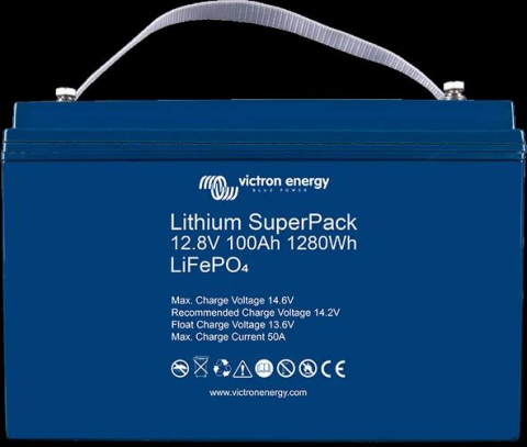 Victron 12,8V 100AH Lithium Akü Battery BMS Dahil, BAT512110710