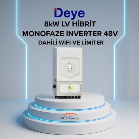 Deye 8KW HİBRİT MONOFAZE İNVERTER LV