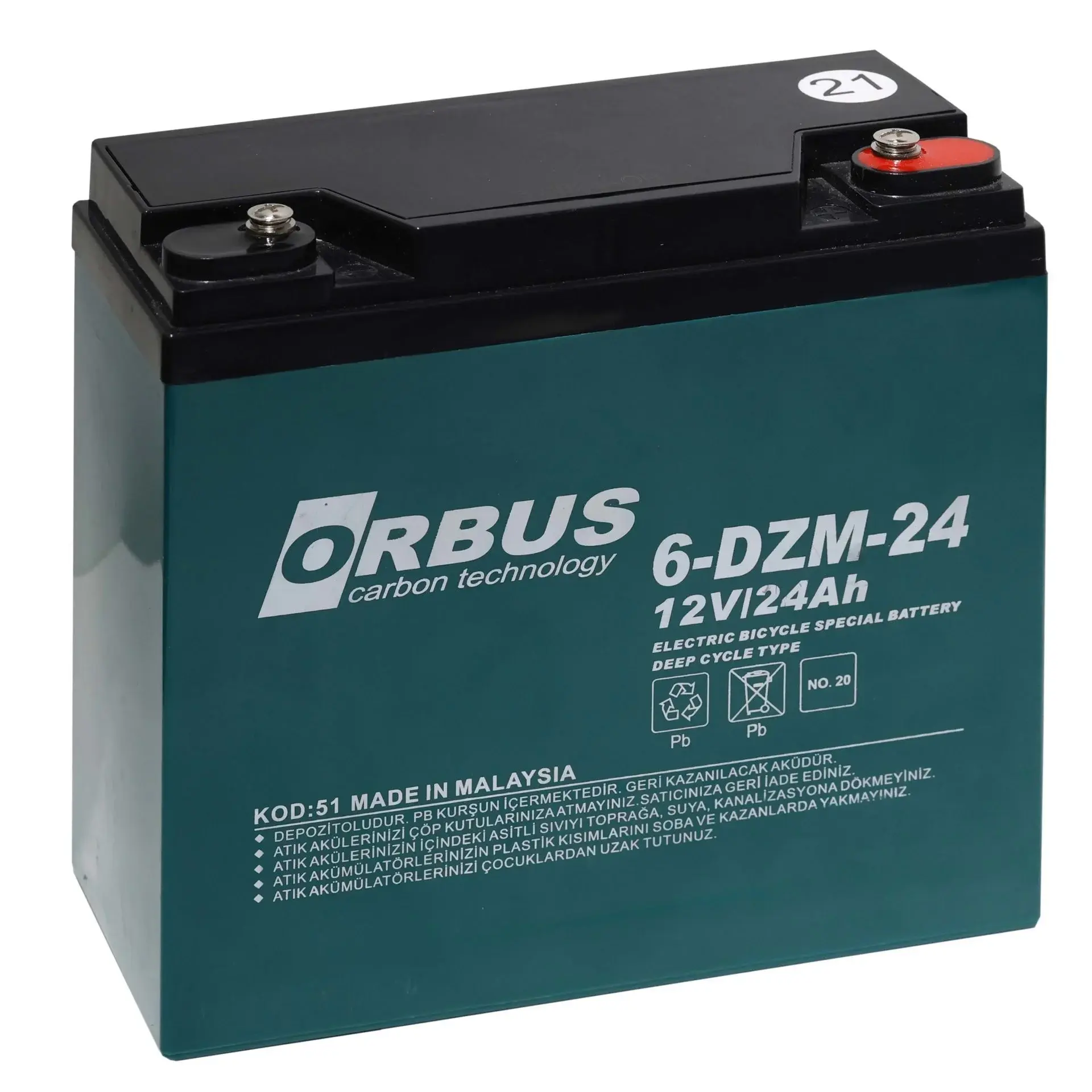 24 Amper 12 Volt Akü