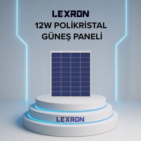Lexron 12W Polikristal Güneş Paneli – LXR-12P CE IEC Sertifikalı Solar Panel