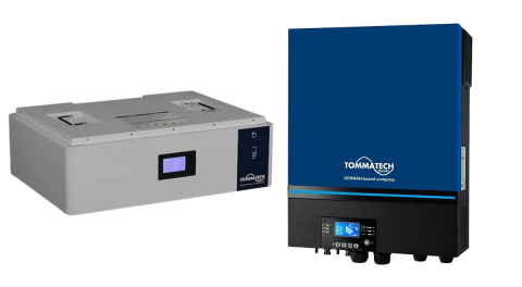TommaTech 7.2kVA 48V MPPT Akıllı İnverter + 51.2V 102Ah LiFePO4 Modüler Lityum Batarya (2 Ürün) SET (5.2 kWh) – Kampanyalı Paket