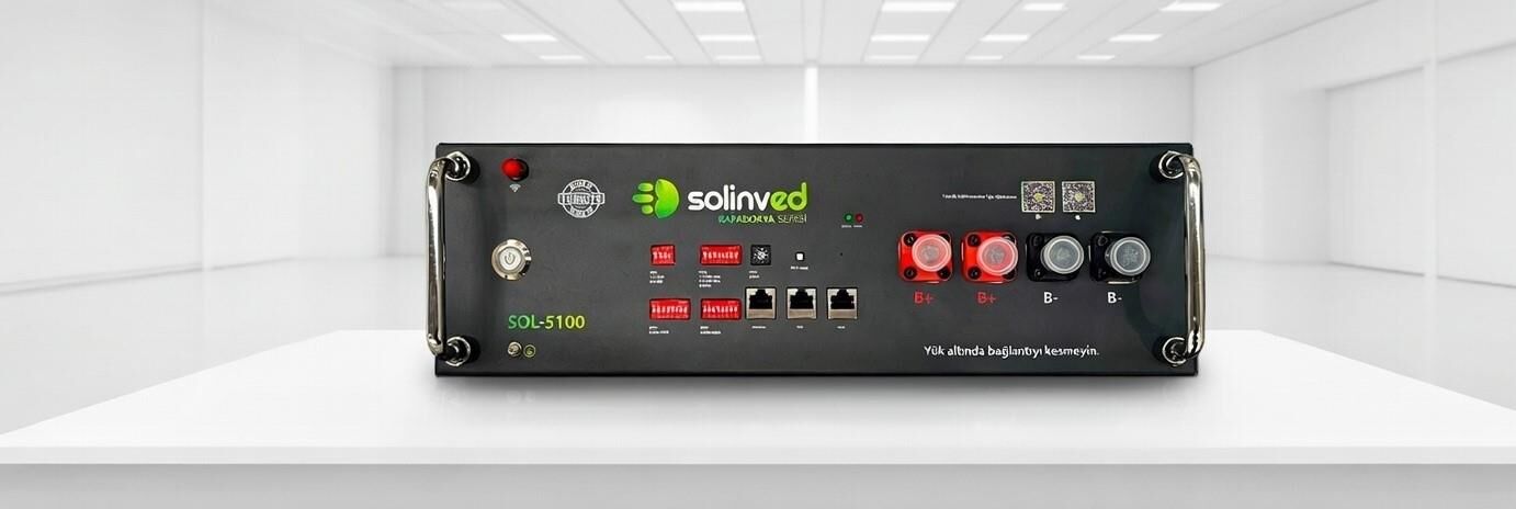 Solinved 51.2 Volt 100 Ah  5,1 KWh Kapadokya Lityum Akü