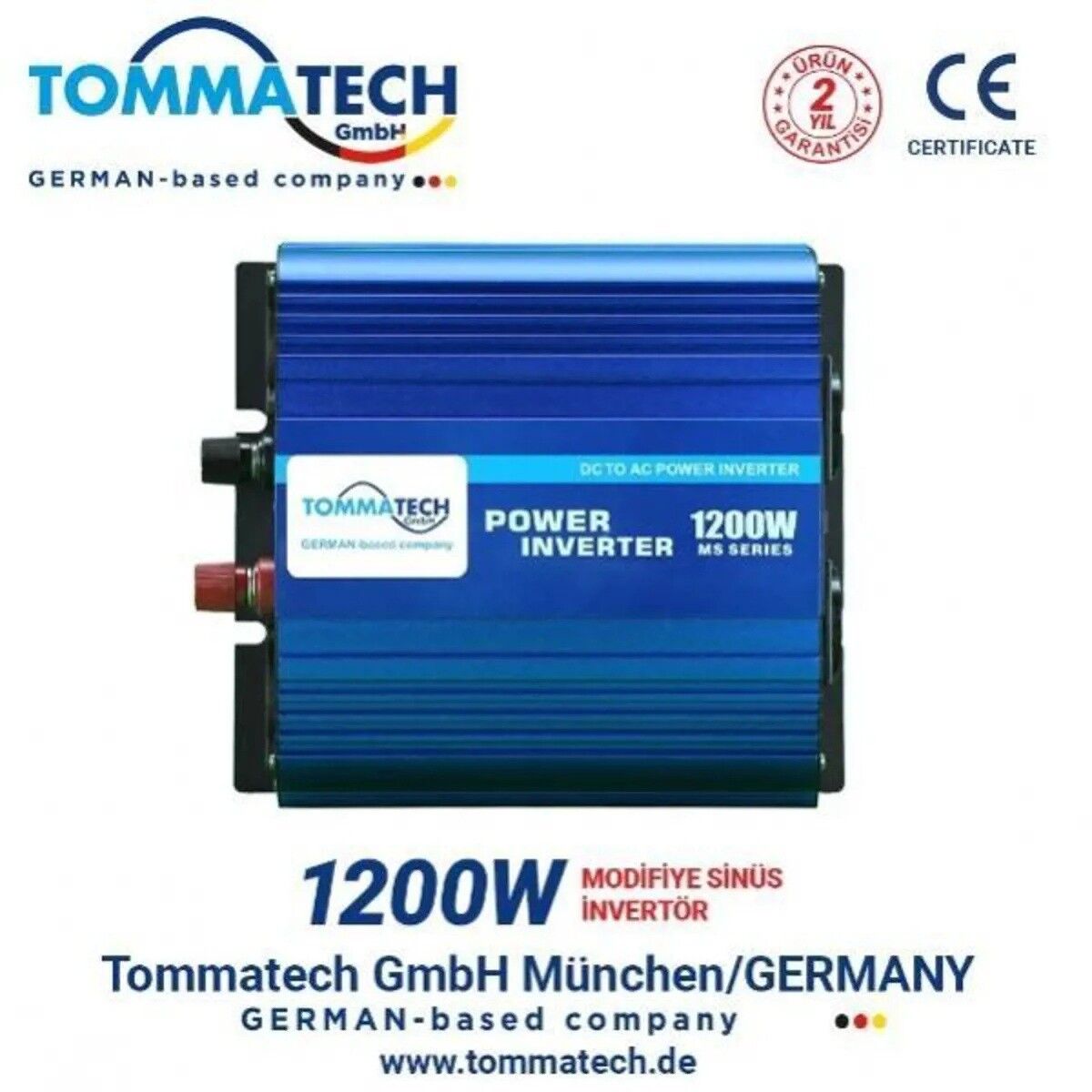 Tommatech 12V 1200W Modifiye Sinüs İnverter