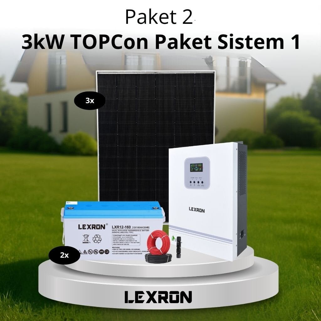 3kW JEL AKÜLÜ SOLAR PAKET SİSTEM 1 (PAKET 2)