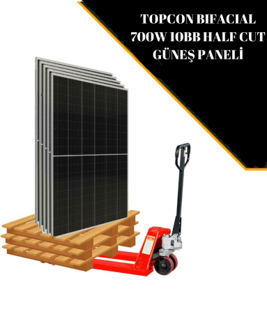 TOPCON BIFACIAL 700W 10BB HALF CUT GÜNEŞ PANELİ