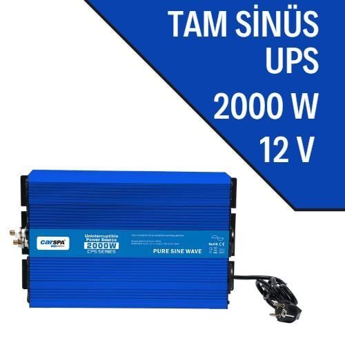 Carspa 2000 watt tam sinüs inverter ups (12v)