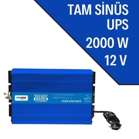 Carspa 2000 watt tam sinüs inverter ups (12v)