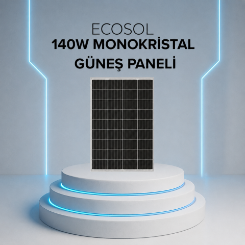 140W ECOSOL HALF-CUT TOPCON MONO GÜNEŞ PANELİ