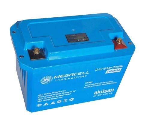 Megacell 12v 100 amper abs kasa lifepo4 akü