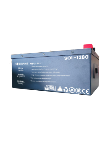 Solinved 12.8 V 100Ah Lityum Akü