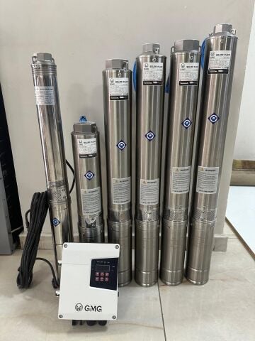 Maksimum.148 Metreden Saatte 9 Ton Su - 200V 2500W Tonajlı Derin Kuyu Solar ve Şebeke ile çalışan Dalgıç Pompa