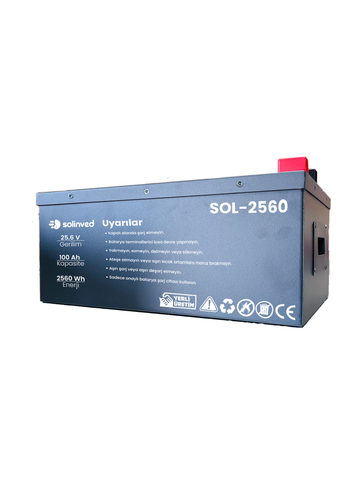 Solinved 25.6 V 100Ah Lityum Akü