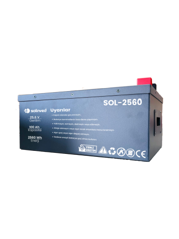 Solinved 25.6 V 100Ah Lityum Akü