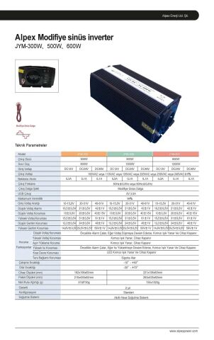 600 WATT 24 VOLT MODİFİYE SİNÜS İNVERTER