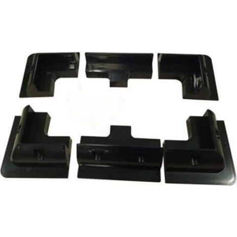 KARAVAN MONTAJ SETİ SİYAH 6'LI SET (4 KÖŞE, 2 YAN)