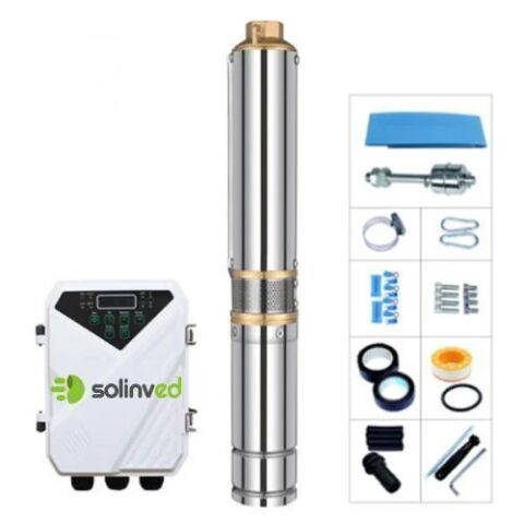Solinved Premium DC Pompa - 3 İnç - 110 Volt - 1300 Watt - 3,8 Ton - Hmax: 155 Mt - Outlet: 1,25
