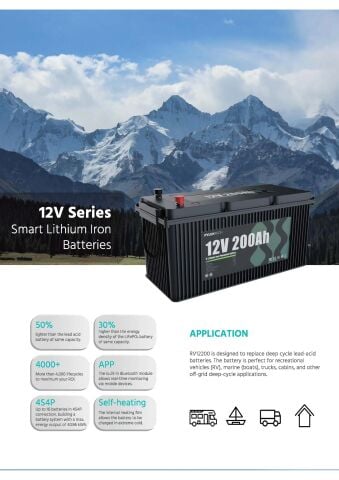 Pylontech 12V 200AH Lityum Akü Bluetooth Haberleşmeli Lifepo4