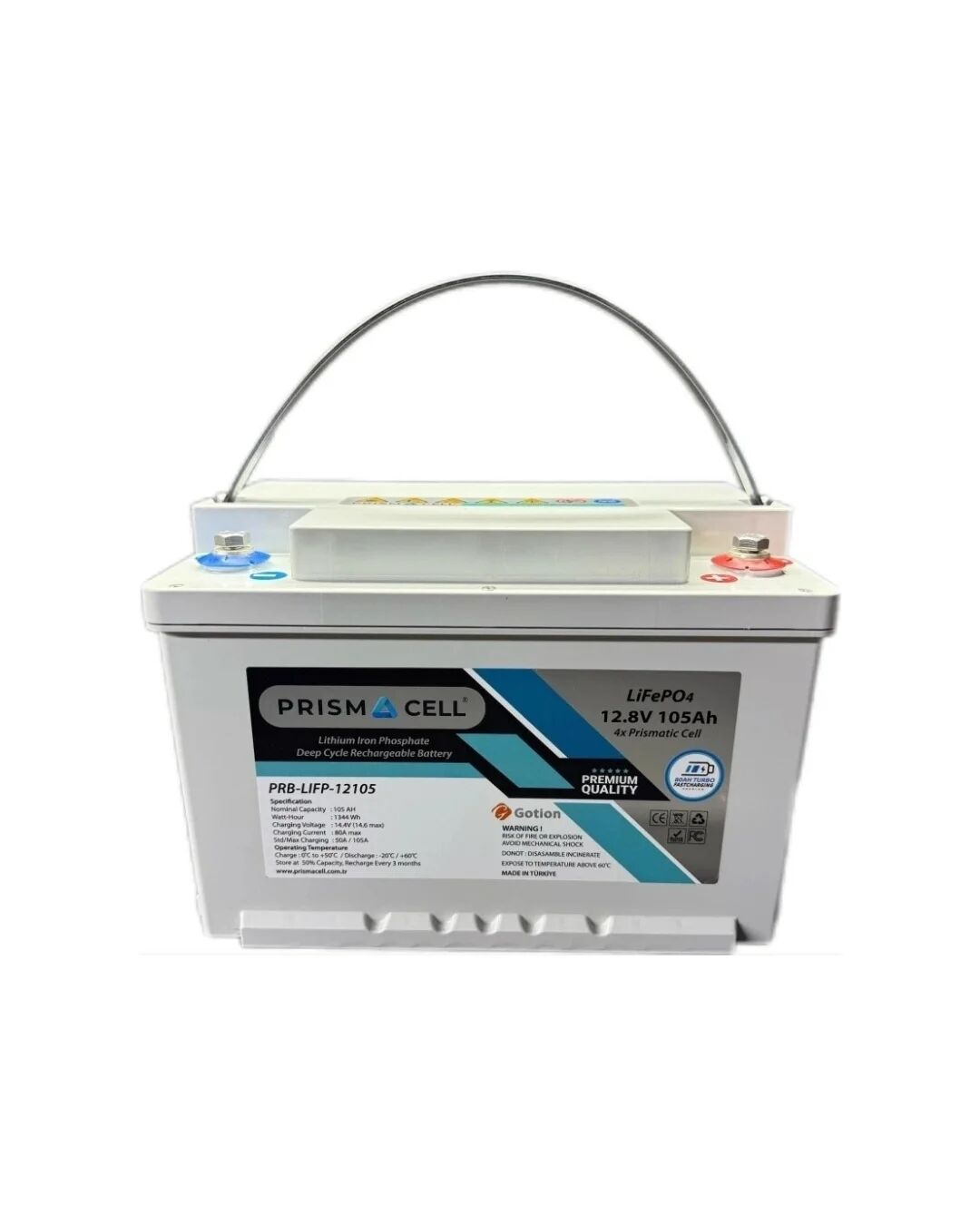 12.8 Volt 105 Amper Lifepo4 akü