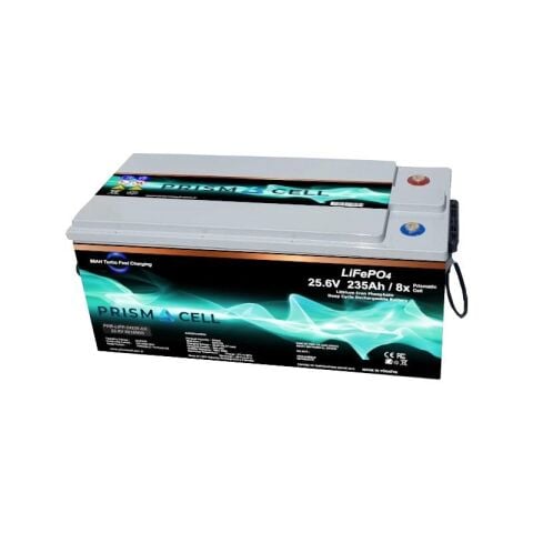 Prismacell Lifepo4 akü 235ah 25.6 volt TURBO FAST CHARGING karavan, marin, solar yaşam aküsü