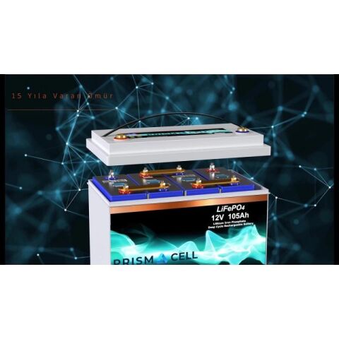 Prismacell Lifepo4 akü 235ah 25.6 volt TURBO FAST CHARGING karavan, marin, solar yaşam aküsü