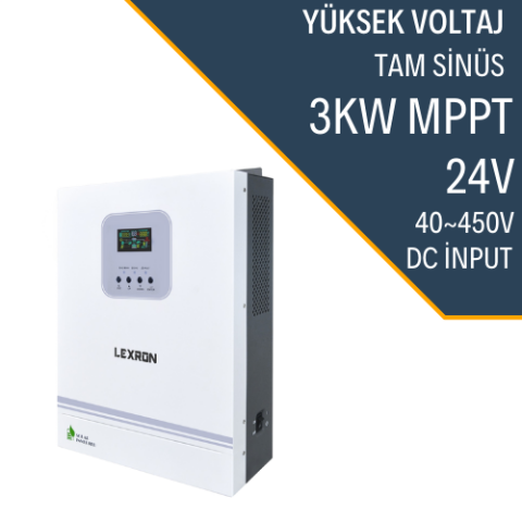 LEXRON 3KW HV MPPT 40-500 PV INPUT AKILLI İNVERTER