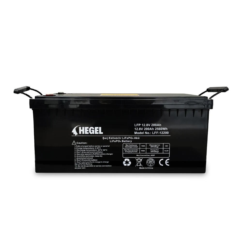 HEGEL LİFEPO4 LİTYUM AKÜ 12.8V 200AH