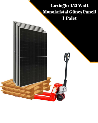Gazioğlu 455 Watt Monokristal Güneş Paneli 1 Palet