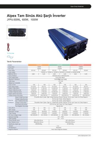 1000 Watt 12 Volt Ups (Şebeke Şarjlı) Tam Sinüs İnverter