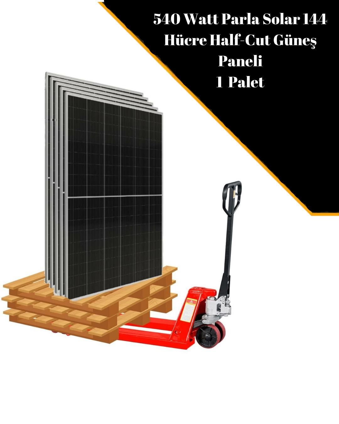 540 Watt Parla Solar 144 Hücre Half-Cut Güneş Paneli